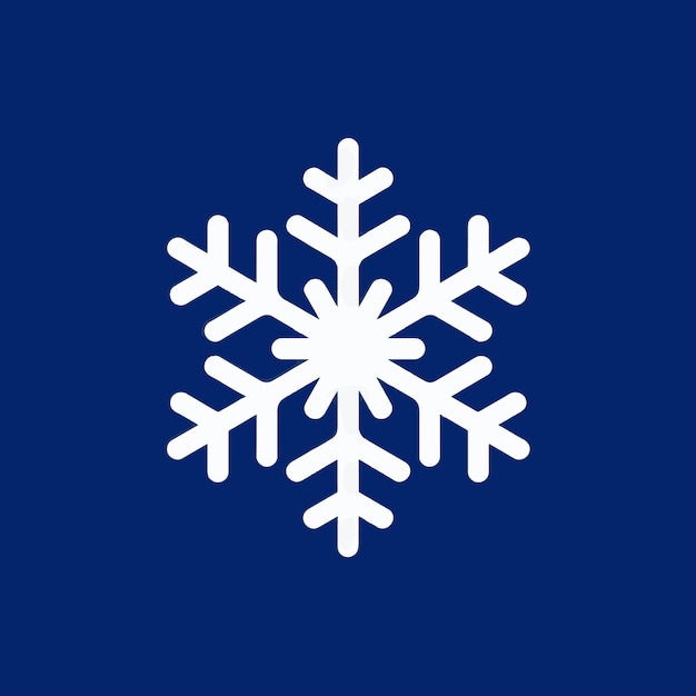 a snowflake is shown with a blue background