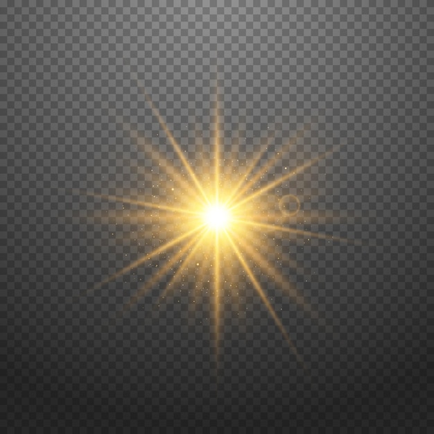 a sparkling and shining star a bright flash of lights with radiation