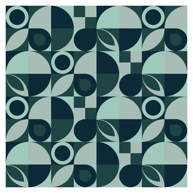 a square with a pattern of circles and a blue and green background