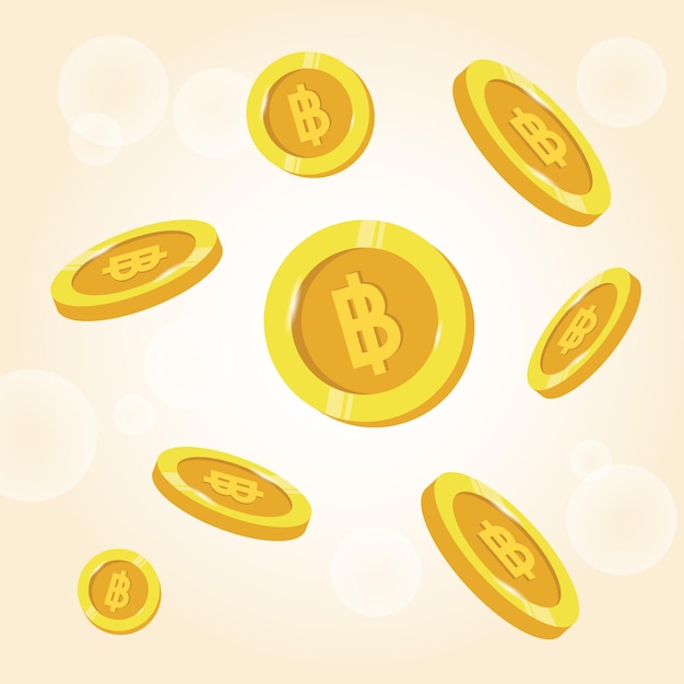 A stack of gold coins with the letter b on it