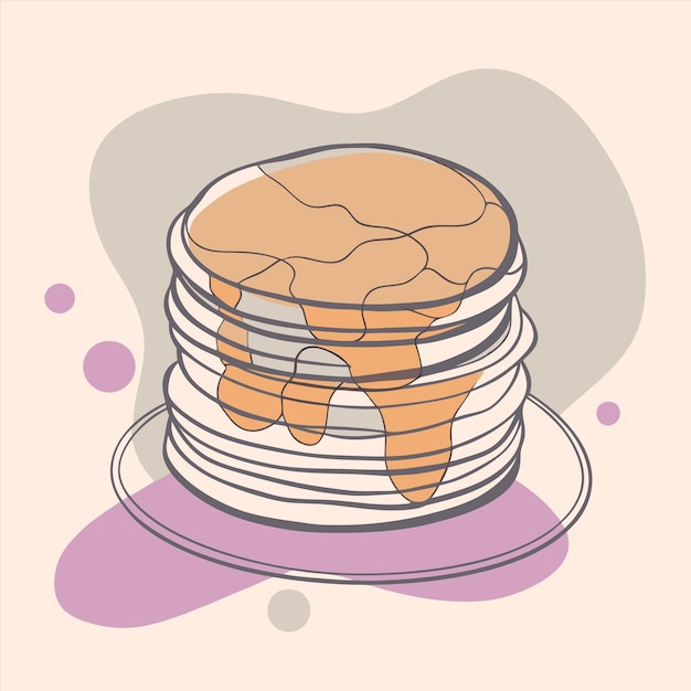 a stack of pancakes with a map of the world on the bottom