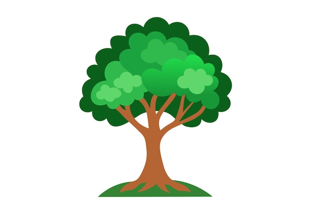 a tree vector illustration isolated on white background