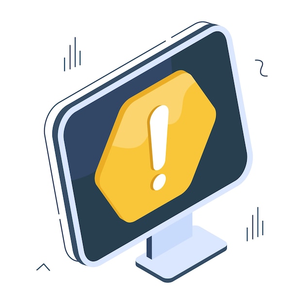 a unique design icon of system error