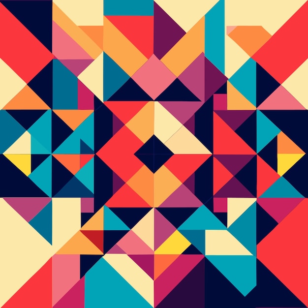 a vibrant abstract geometric background with bold shapes and bright colors incorporate triangles