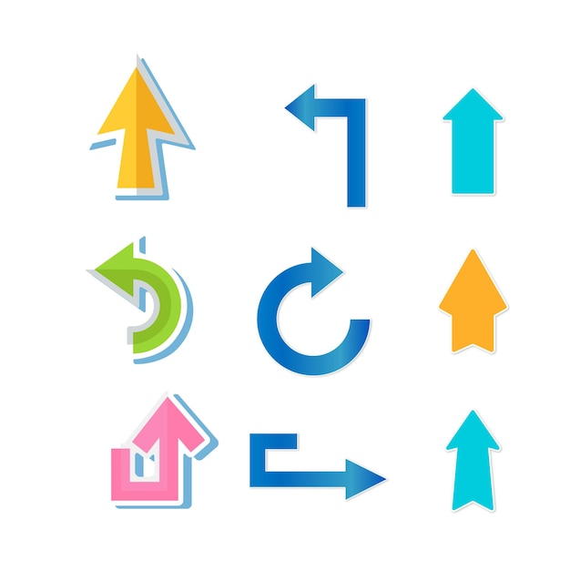 a white background with a blue arrow and arrows pointing to the right
