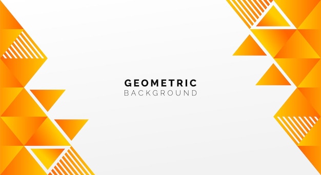 a white background with a yellow geometric design on it