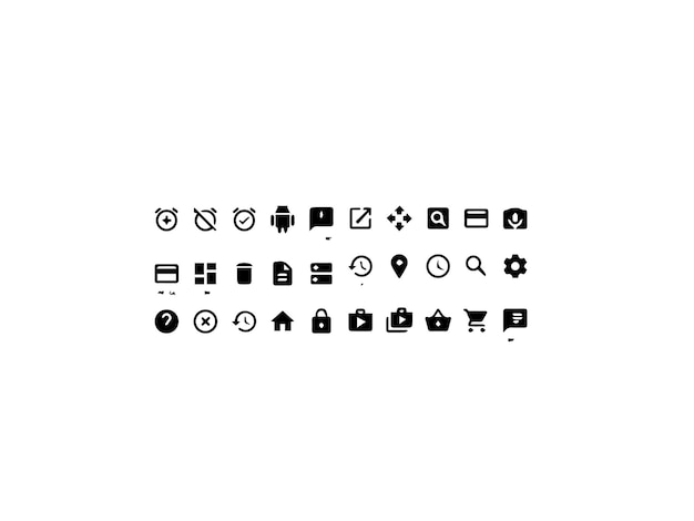 a white background with different symbols including the letters  crucif