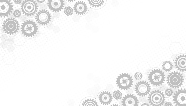A white background with gears and a white background.