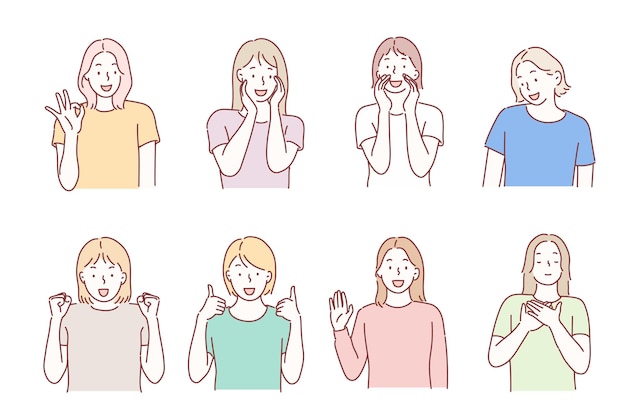 A woman with a blue shirt that says'i'm a girl '