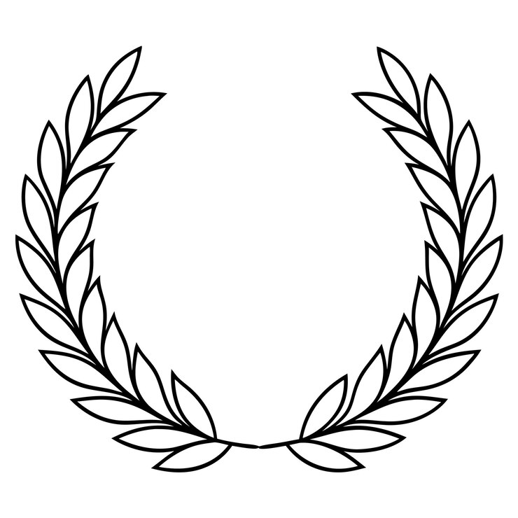 Vektör a wreath with a white background that says  wreath  on it