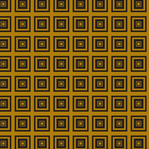 a yellow and black pattern with squares and squares