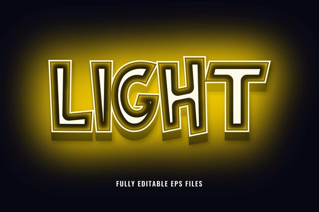 A yellow and black text effect that says " light ".