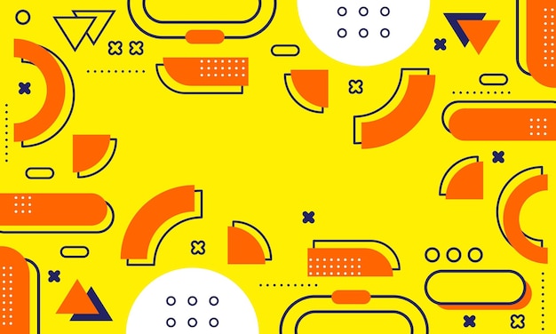 a yellow background with a number of buttons and a phone