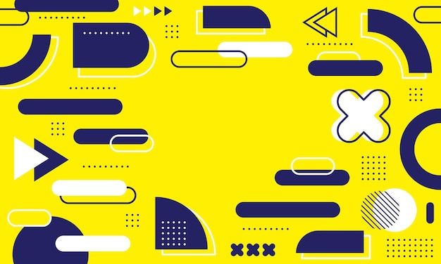 a yellow background with blue and white icons and the number 8 on it