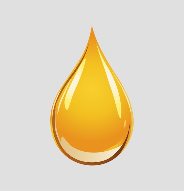 A yellow drop of liquid oil