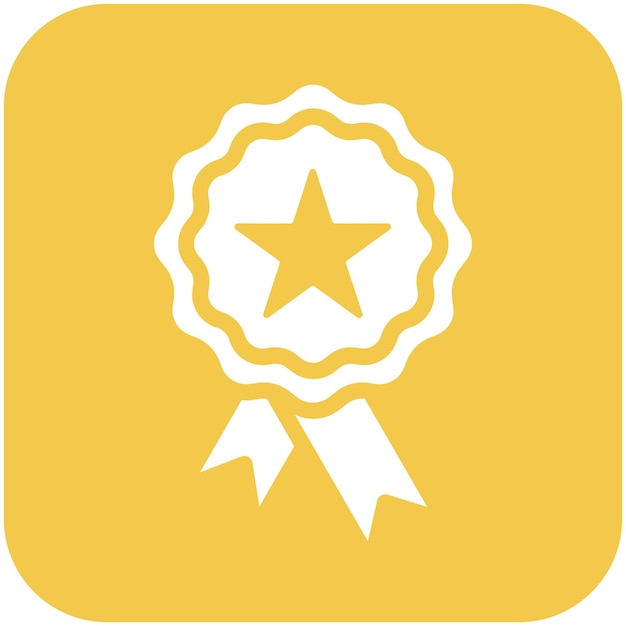 a yellow logo with a star on it