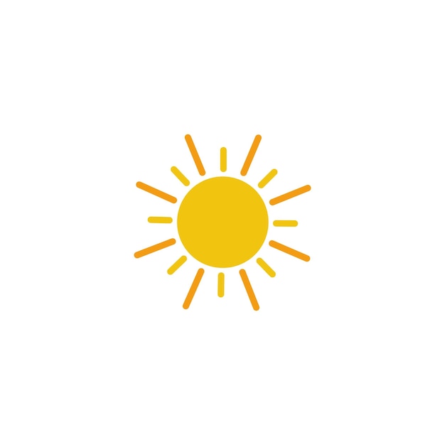 A yellow sun with a white background