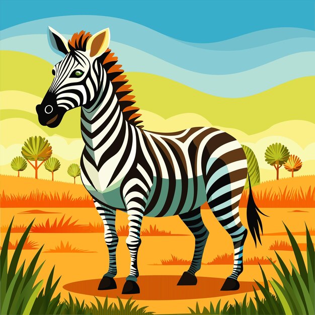 a zebra is standing in a field with the words zebra