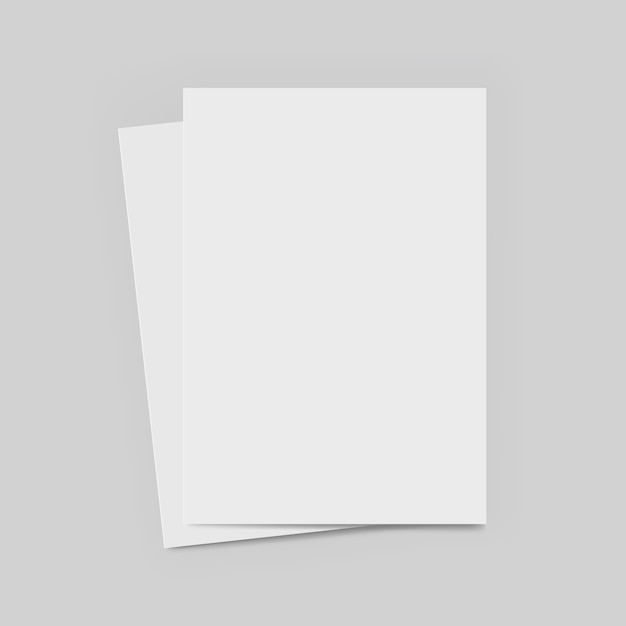 A4 format paper with shadows