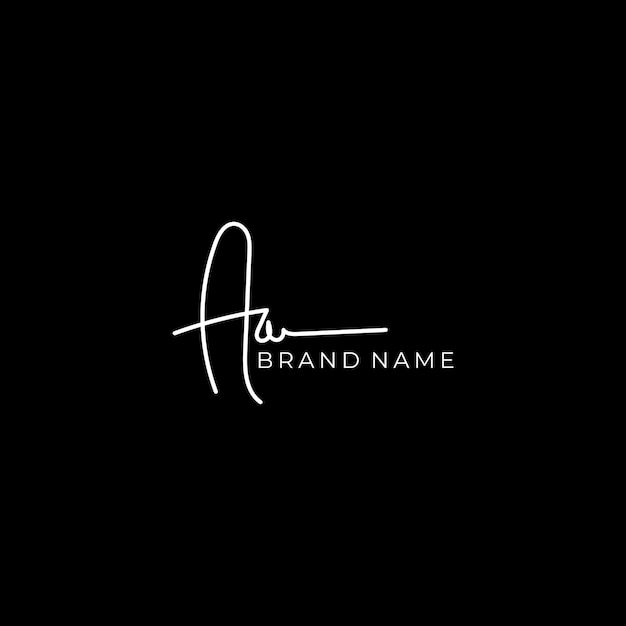 Aa Initial signature logo vector design