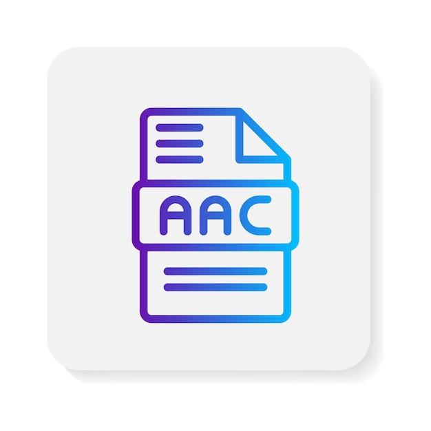 aac document file flat icons format files type extension symbol icon
