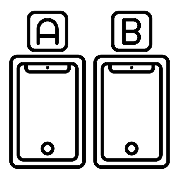 Ab Testing Line Illustration