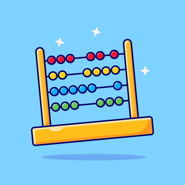 Abacus Math Count School Learn Vector Illustration Isolated Icon