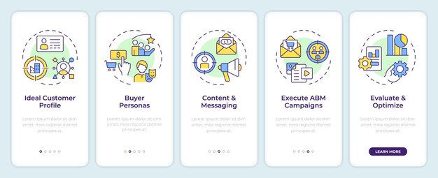 ABM success onboarding mobile app screen