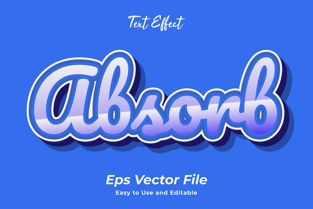 absorb text effect. editable and easy to use. premium vector