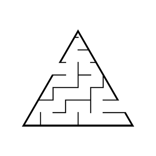 Abstact labyrinth Educational game for kids Puzzle for children Maze conundrum Find the right path Vector illustration