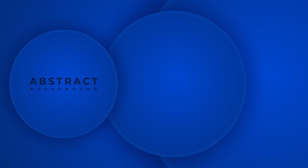 Abstract 3D Background Circle Blue Papercut Layer with Copy Space for Text or Message