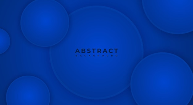 Abstract 3D Background Circle Blue Papercut Layer with Copy Space for Text or Message