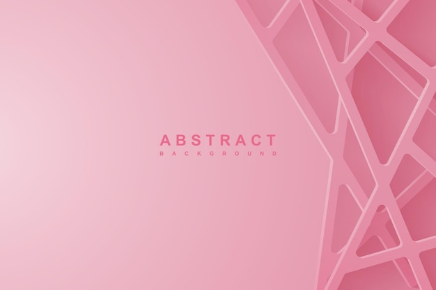 Abstract 3d background with pink papercut. abstract realistic papercut decoration textured