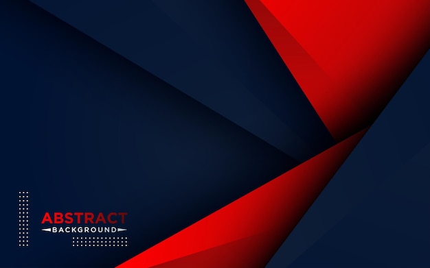 Abstract 3d dark blue background with a combination of luminous red overlap layers background