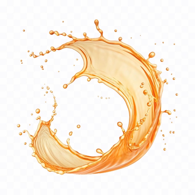 abstract 3d different colourful juice splash in curve style isolated on white background