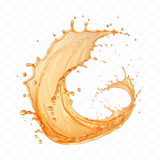 abstract 3d different colourful juice splash in curve style isolated on white background
