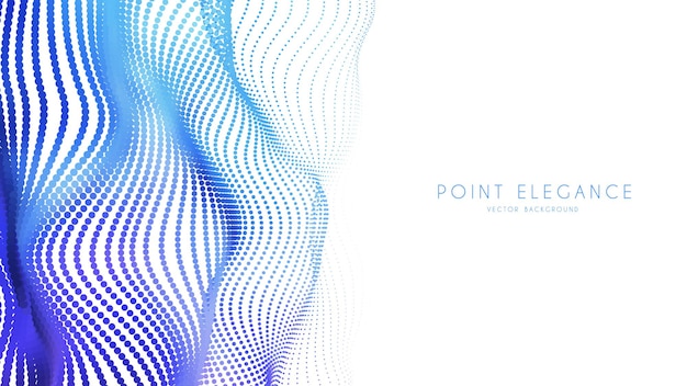 Abstract 3d particle blue wave mesh in cyber technology style. Abstract business backdrop.
