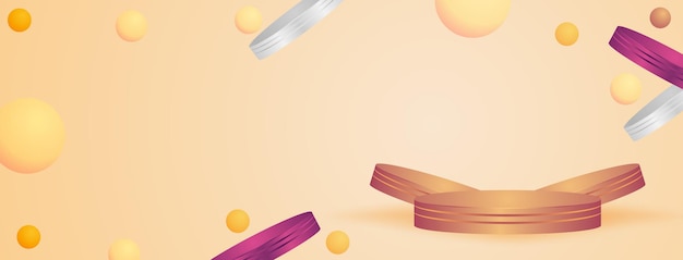 abstract 3d podium gradient bubbles background product display podium colorful gradient background