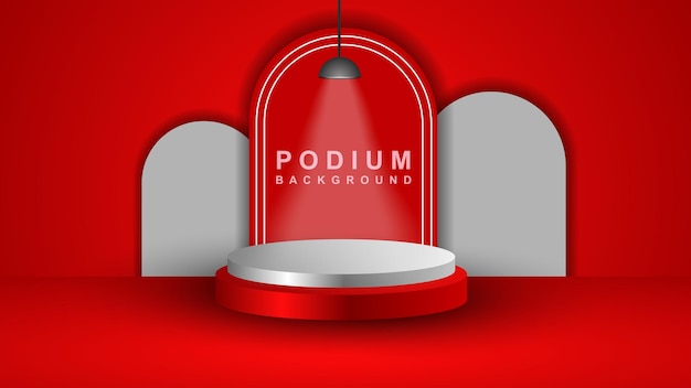 abstract 3d space with realistic cylinder base set for product display presentations