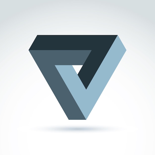 abstract 3d symbol, vector graphic design element, icon.