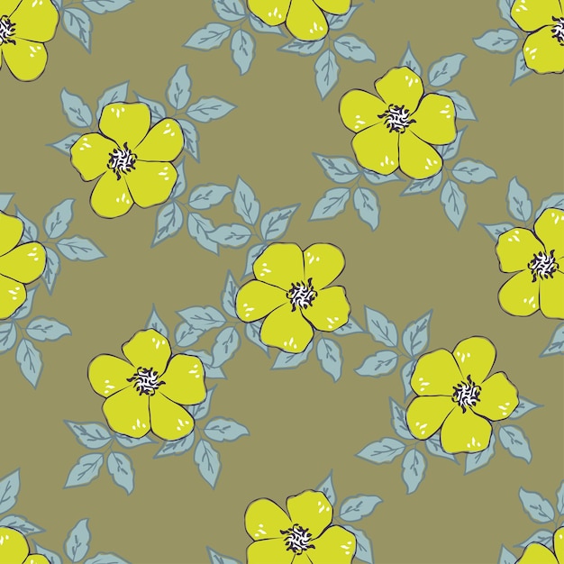 abstract a solid multicolor small and big flower mixed vector pattern arrangement with medium color