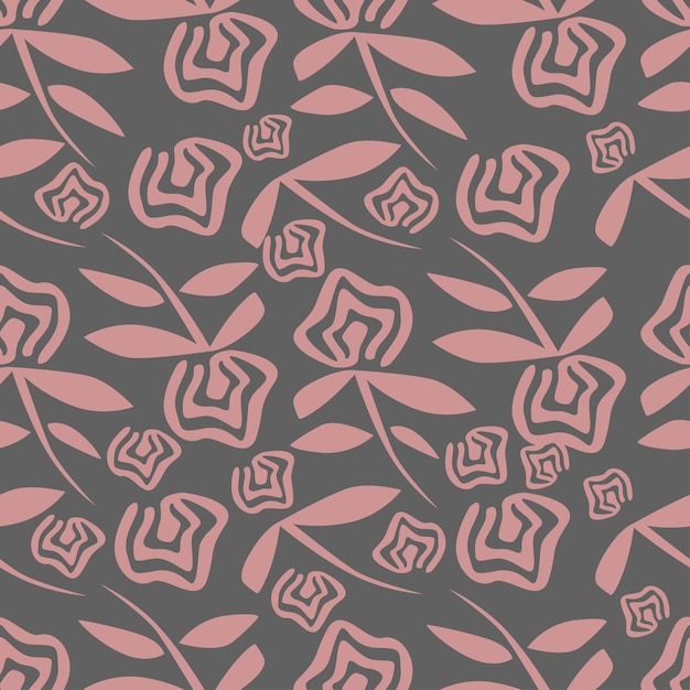 abstract a solid multicolor small and big flower mixed vector pattern arrangement with medium color