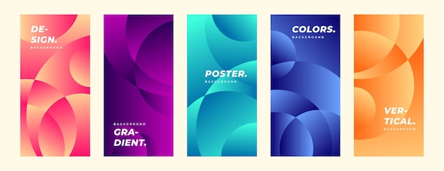 abstract and colorful curve layer background template copy space set for poster banner or cover