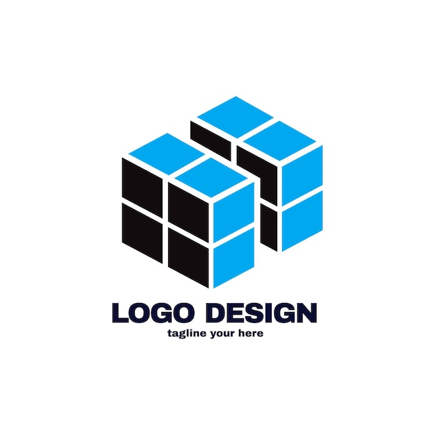 Abstract and colorful logo and letter location shape logo design