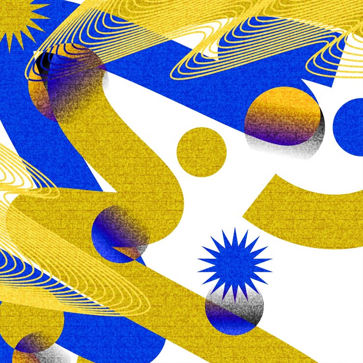 Vektor abstract and minimalist banner design for branding advertising or promotion creative background in blue and yellow colors with texture effect