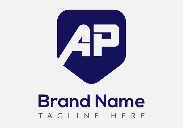 Vektör abstract ap letter modern initial lettermarks logo design