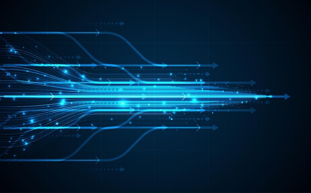 Abstract arrow direction Technology background