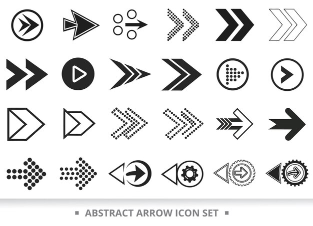 Abstract Arrow Icon Set