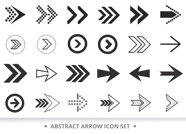 Abstract Arrow Icon Set