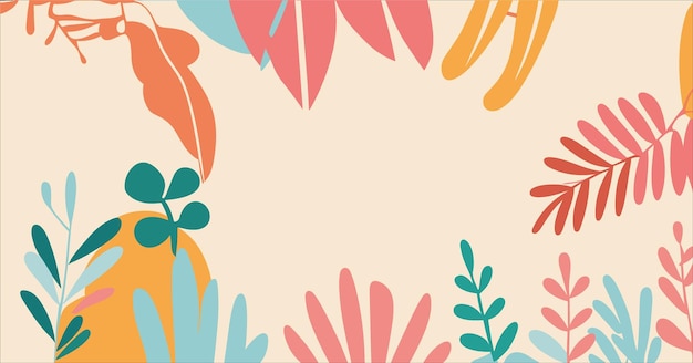 Abstract Autumn backgrounds vector with copy space for text in flat linear style